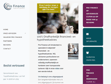 Tablet Screenshot of profinance.nl